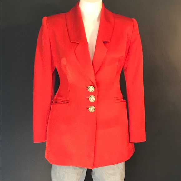 Vintage Jackets & Blazers - VINTAGE RED BLAZER